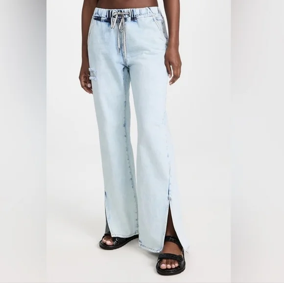 One Teaspoon From Free People The ROADHOUSE Wide Leg Jeans Causual Size Med - Picture 1 of 14